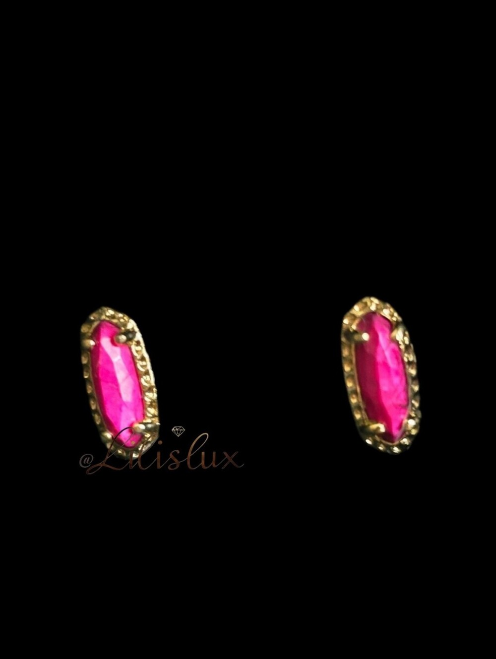 Kendra Scott Emma Magnesite 14K Gold Over Brass Stud Earrings Magenta Magnesite